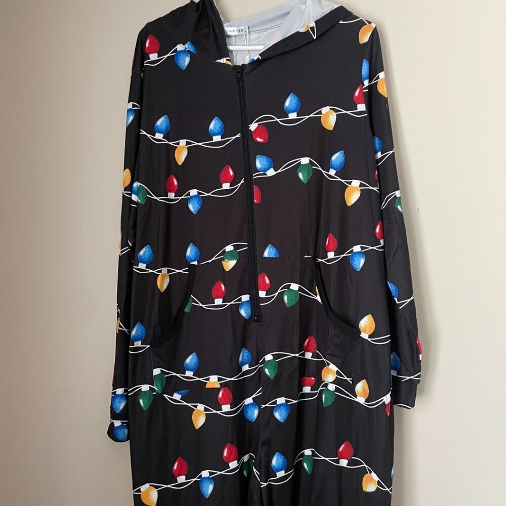 Christmas Lights Onesie Pajamas